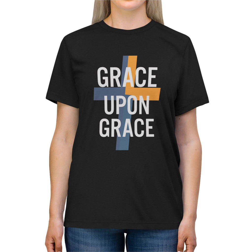 Grace Upon Grace Tee — Christian Cross Faith T-Shirt