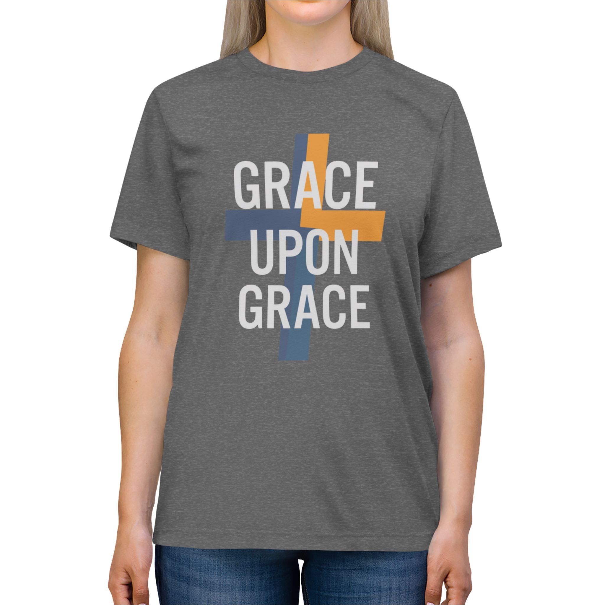 Grace Upon Grace Tee — Christian Cross Faith T-Shirt