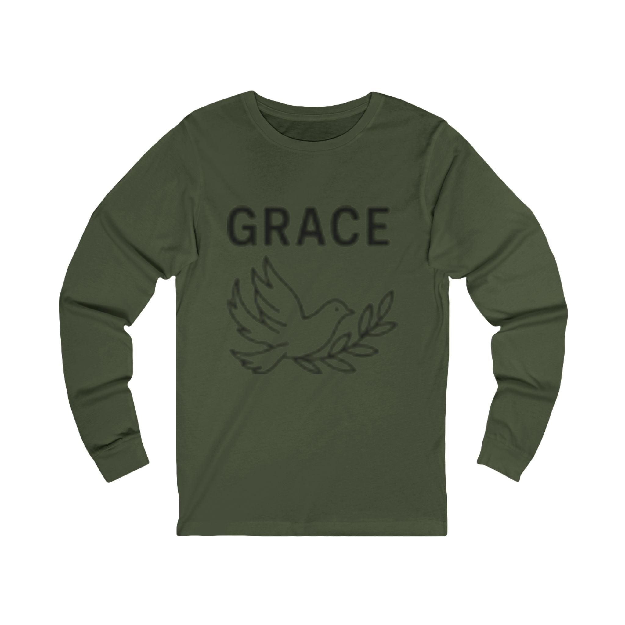 Grace Dove Long Sleeve Tee — Inspirational Christian Faith Shirt