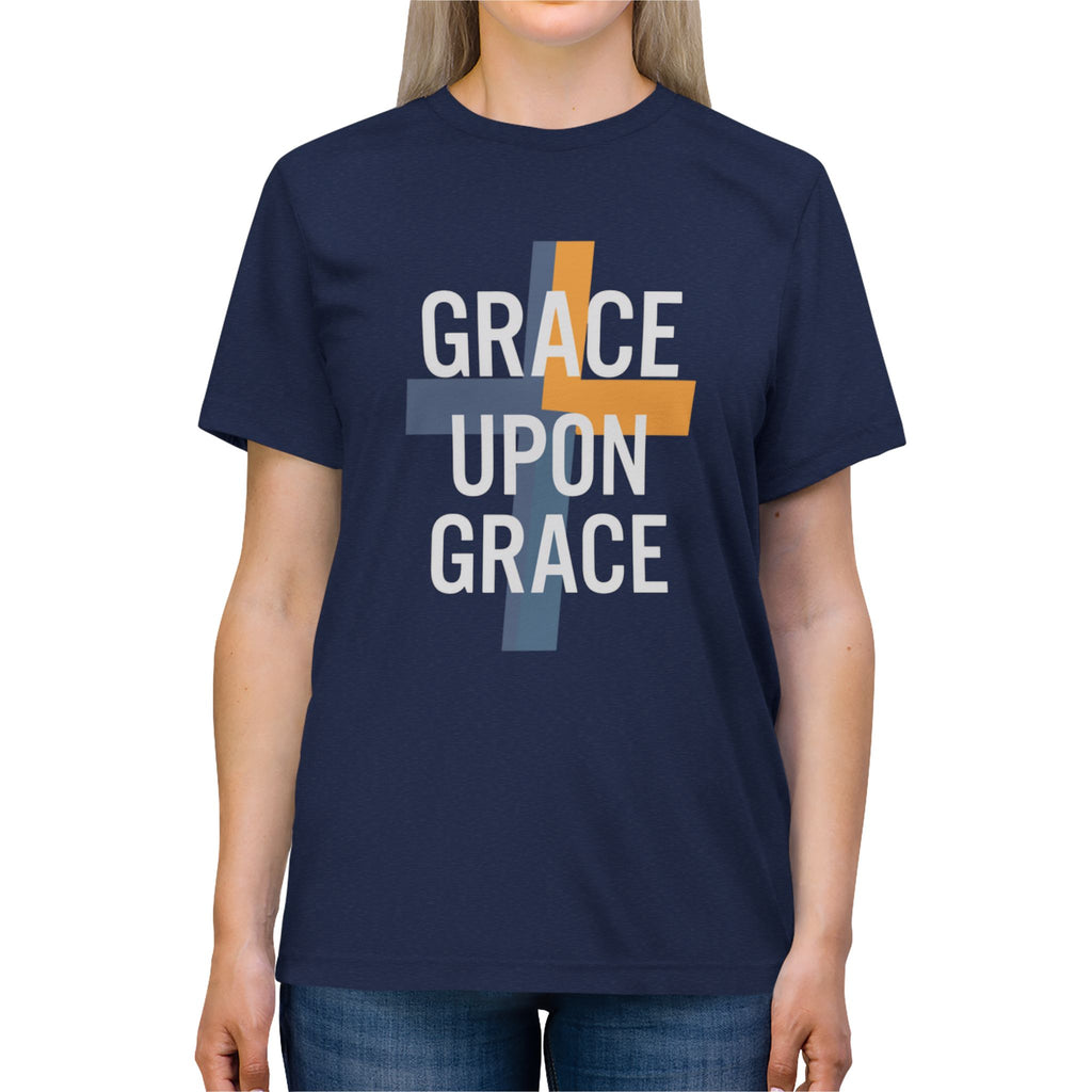 Grace Upon Grace Tee — Christian Cross Faith T-Shirt