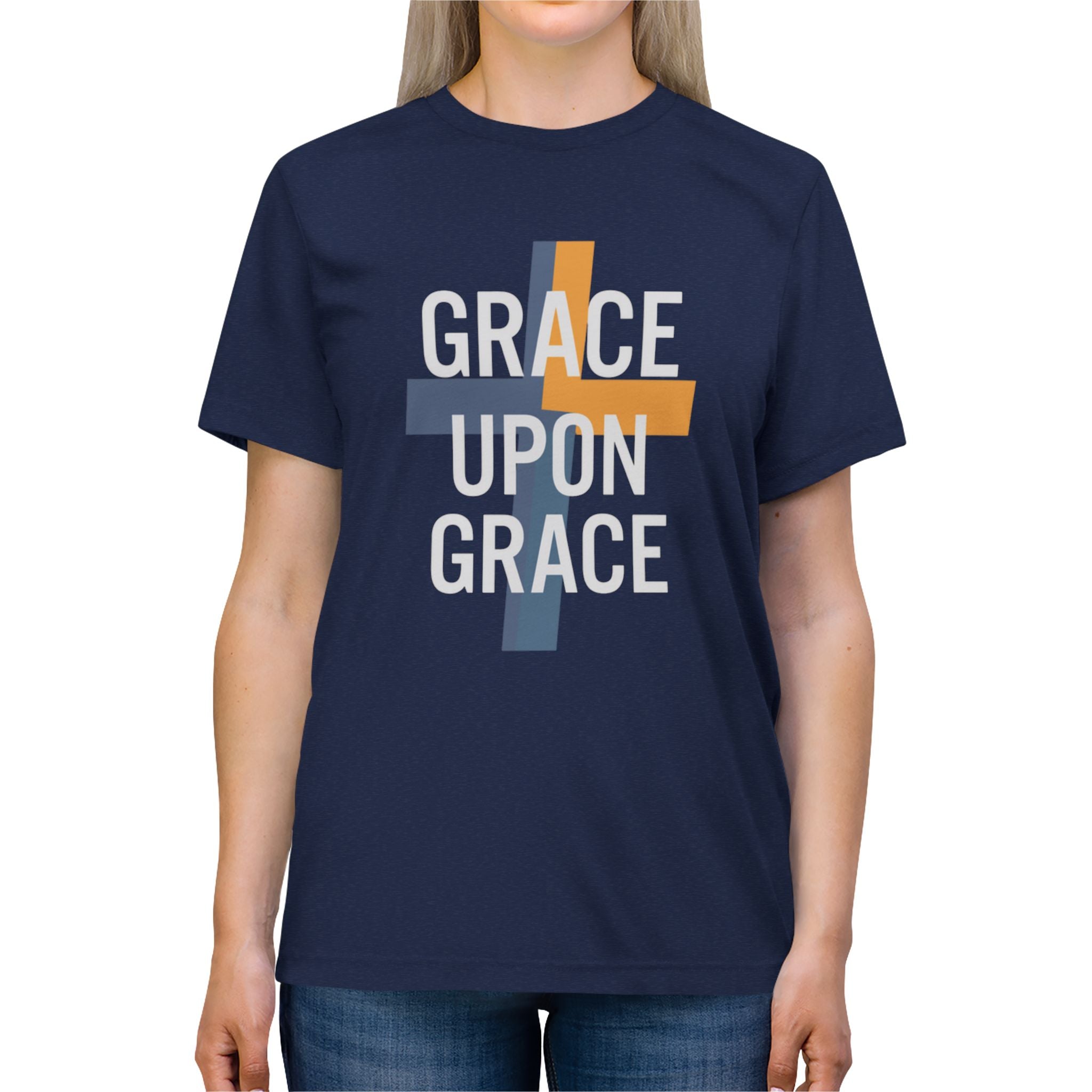 Grace Upon Grace Tee — Christian Cross Faith T-Shirt