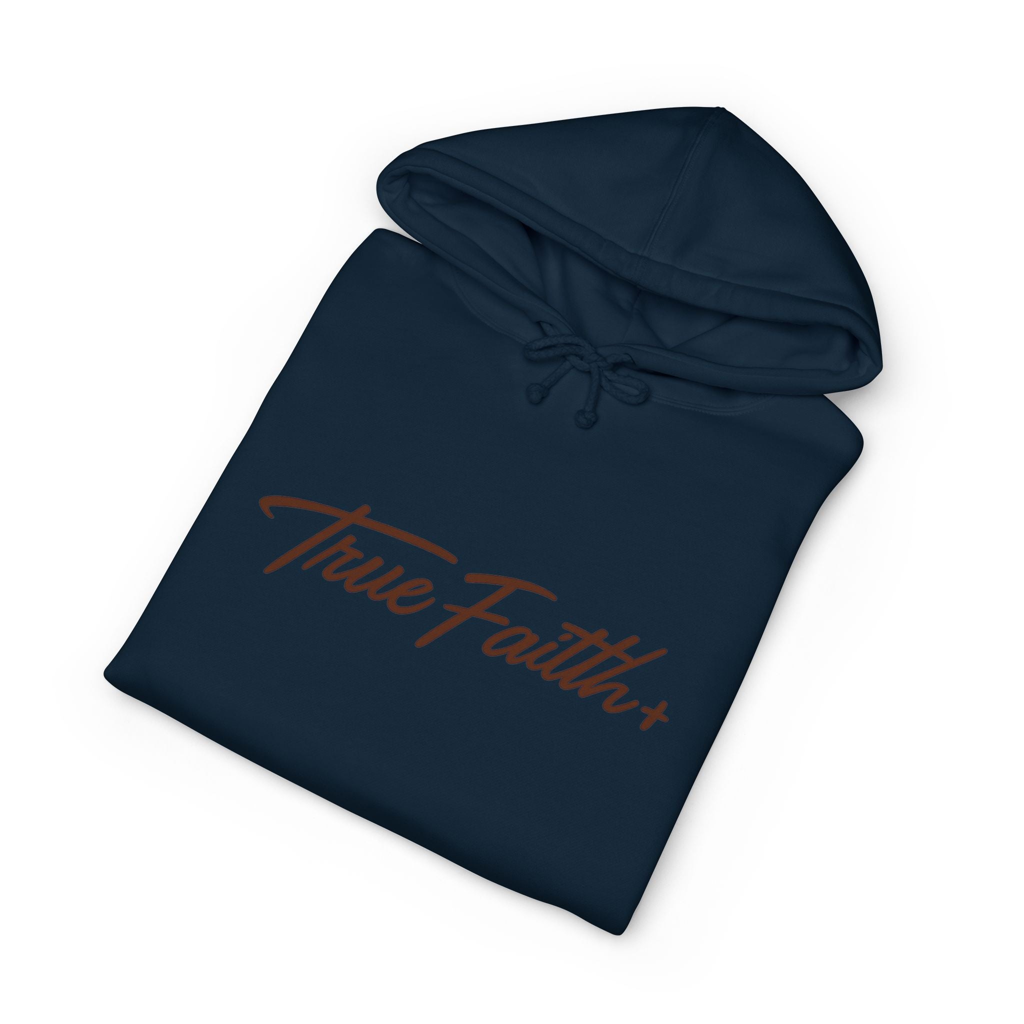 Faith Moves Mountain Hoodie — "True Faith" Script Front, Bold Back Graphic