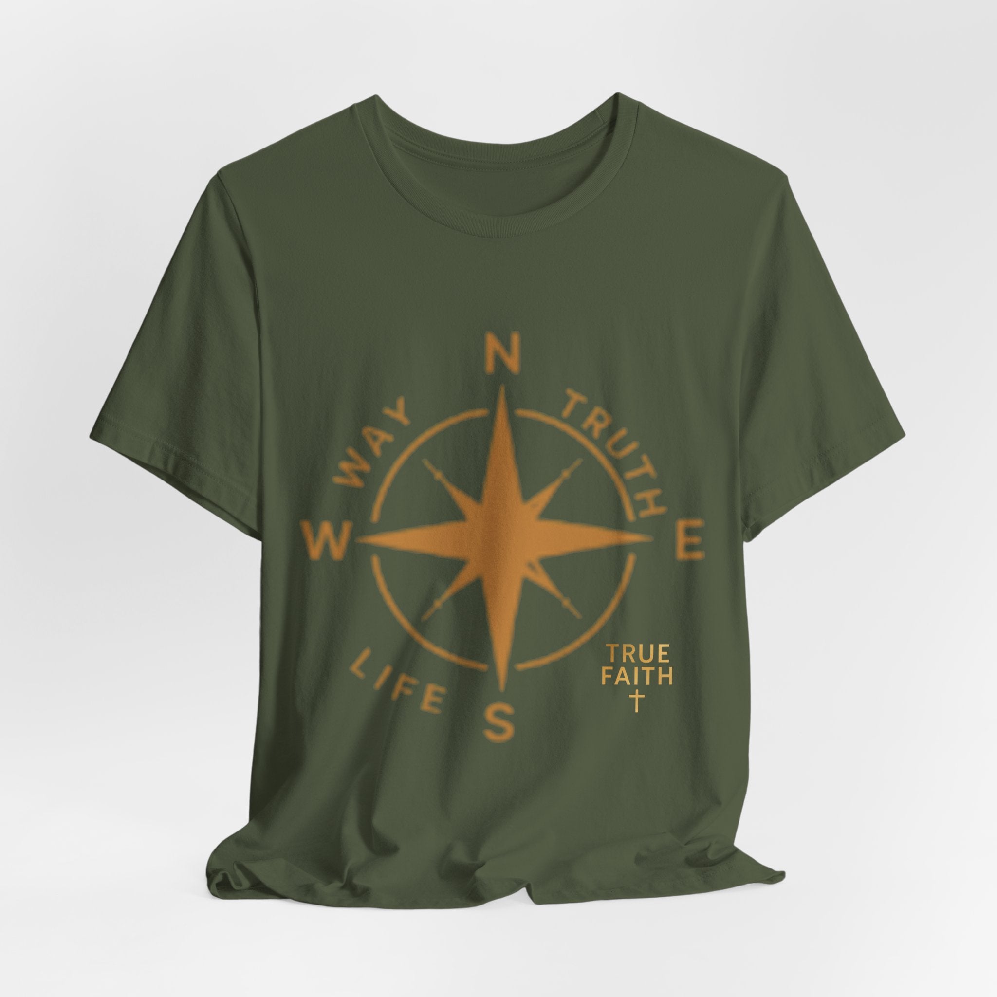 Compass of Faith T‑Shirt — "Way Truth Life" Christian Graphic Tee