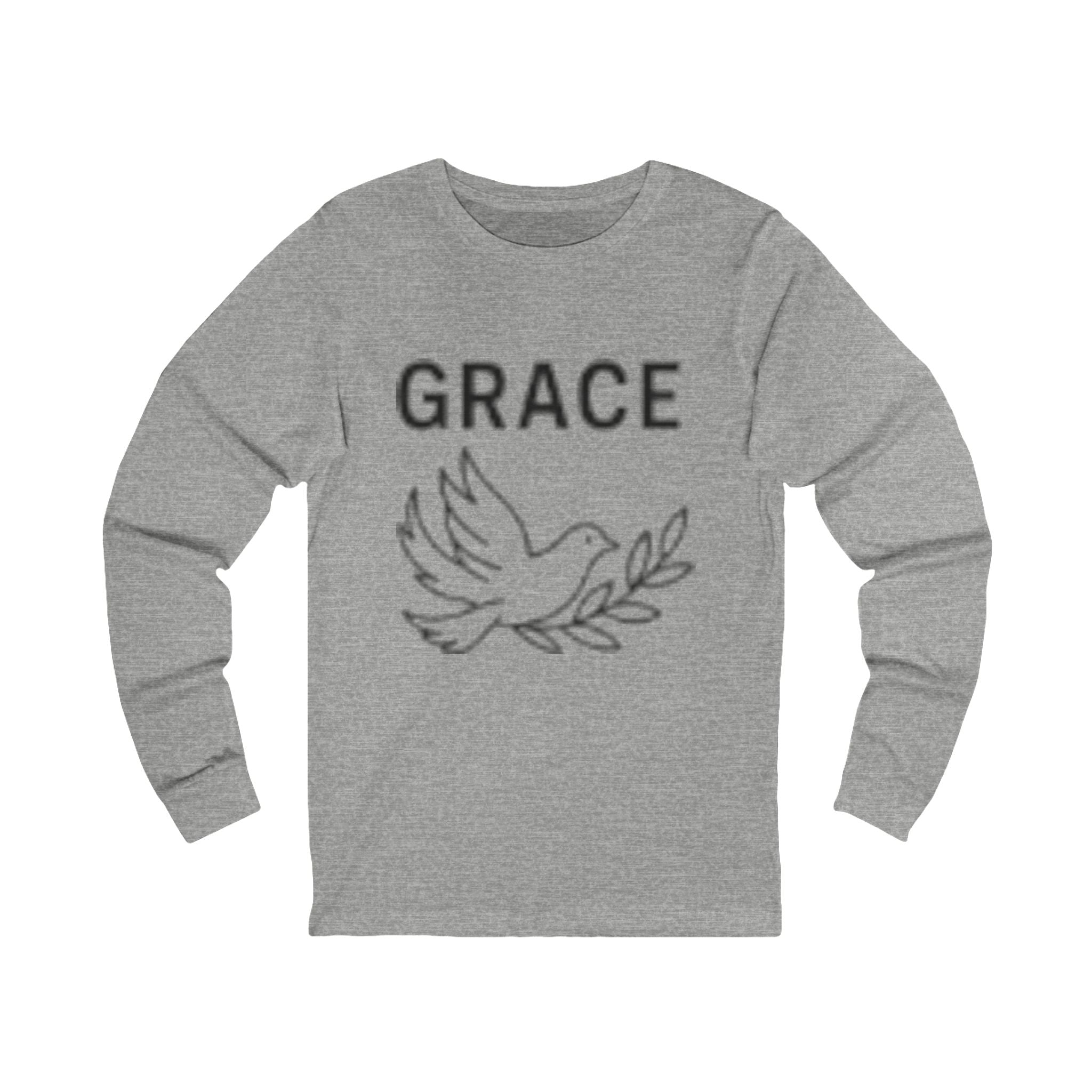 Grace Dove Long Sleeve Tee — Inspirational Christian Faith Shirt