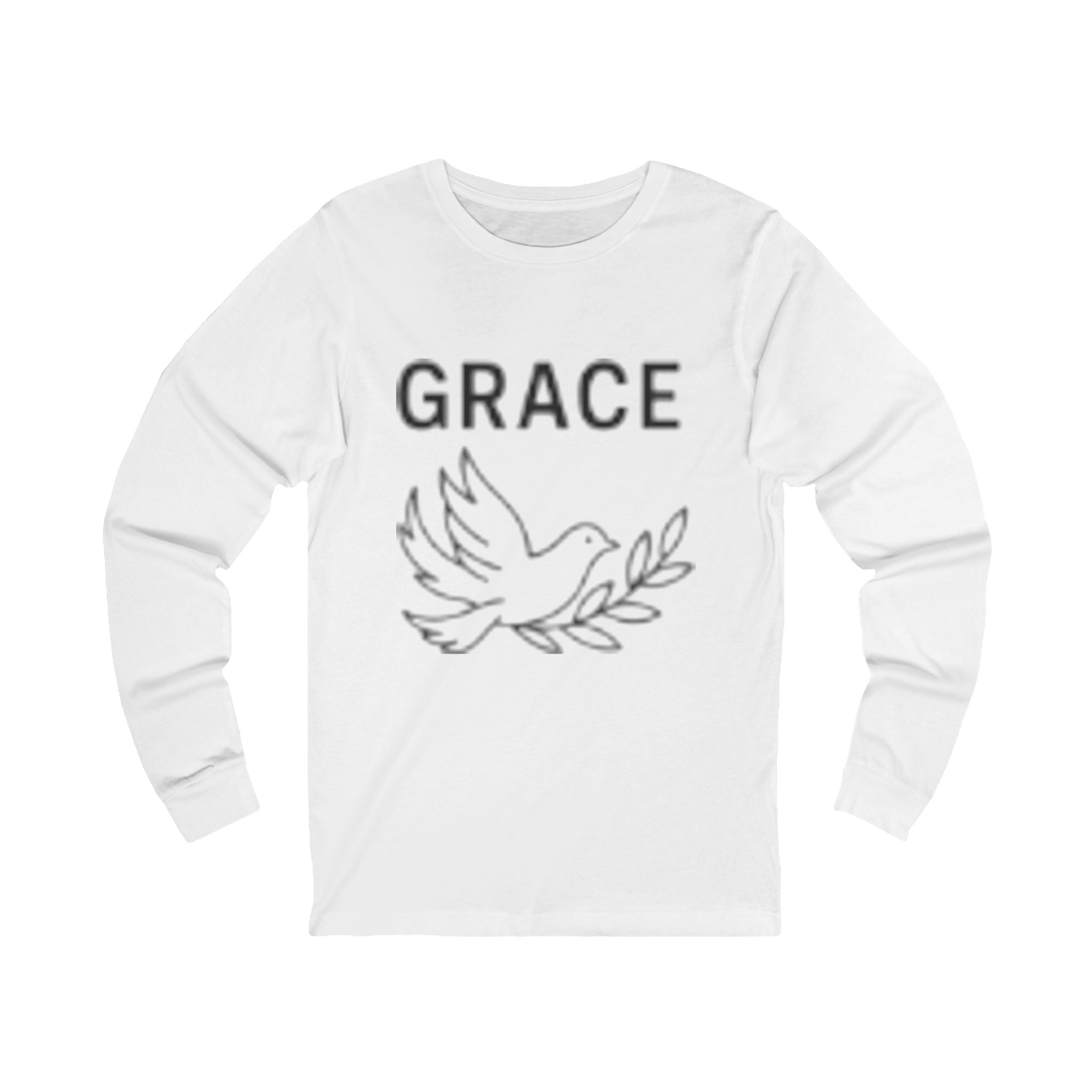 Grace Dove Long Sleeve Tee — Inspirational Christian Faith Shirt