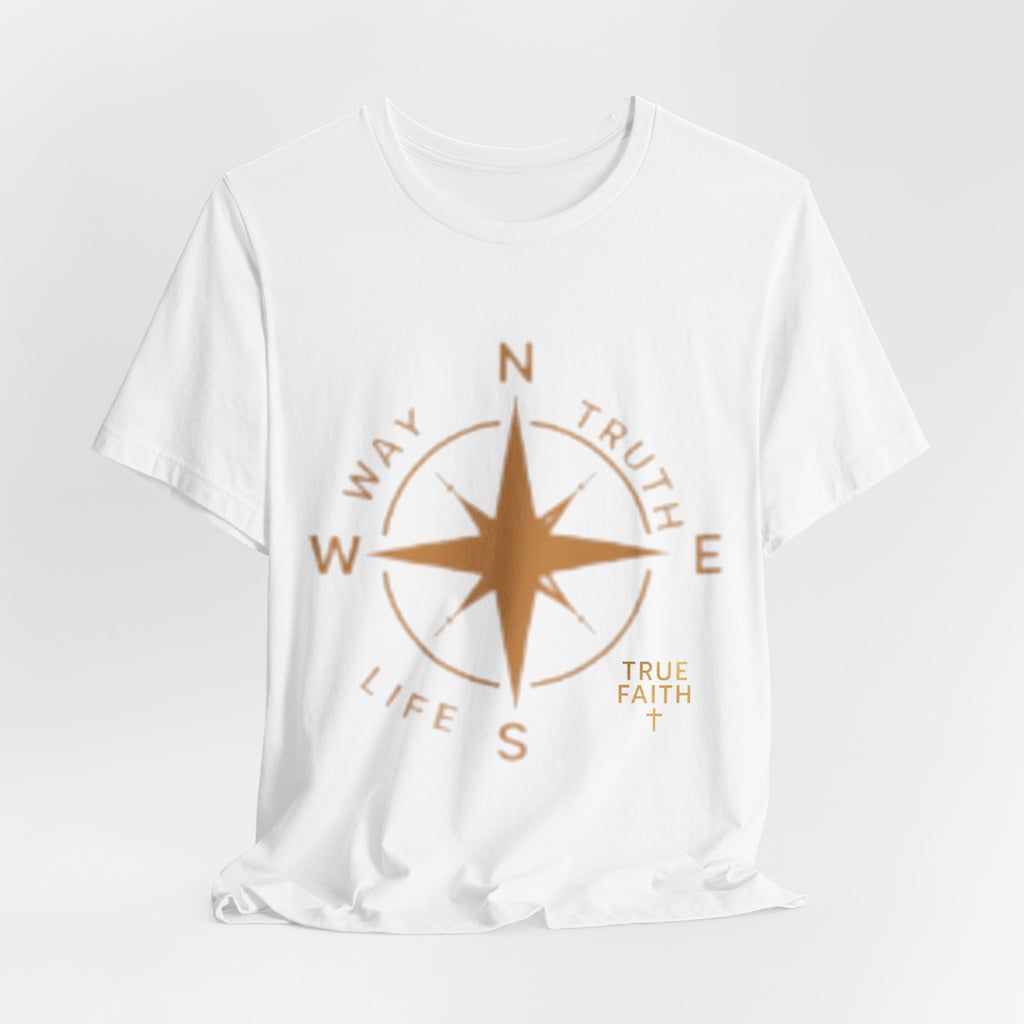 Compass of Faith T‑Shirt — "Way Truth Life" Christian Graphic Tee