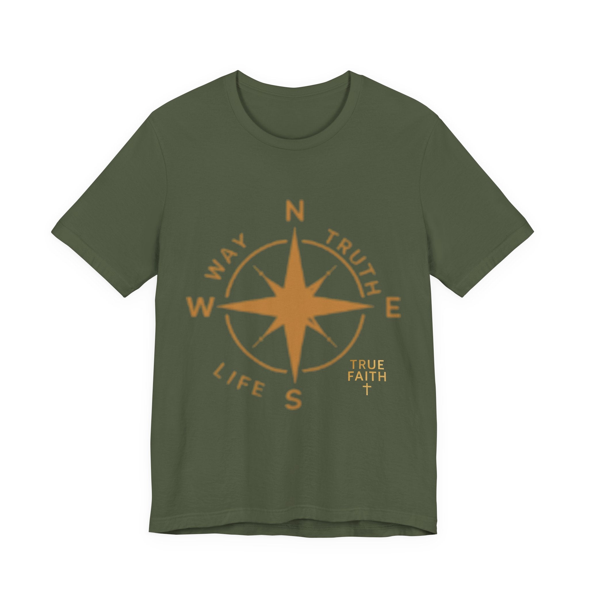 Compass of Faith T‑Shirt — "Way Truth Life" Christian Graphic Tee