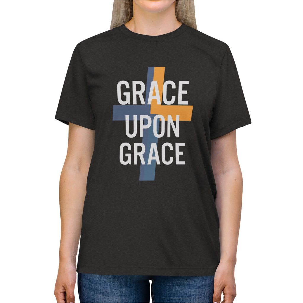 Grace Upon Grace Tee — Christian Cross Faith T-Shirt