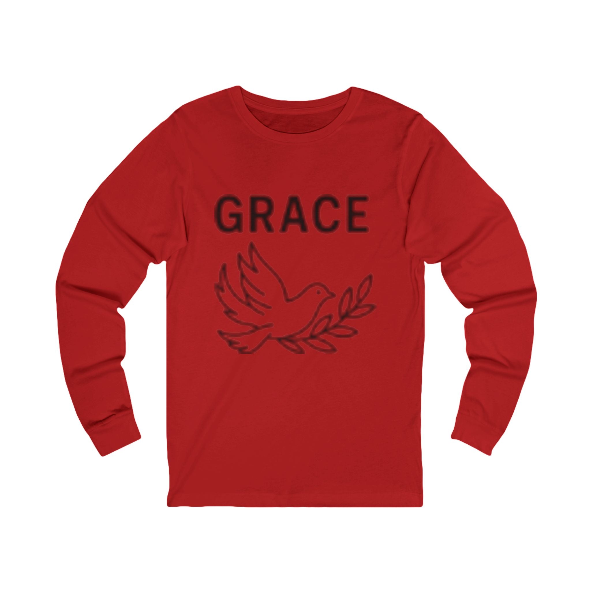 Grace Dove Long Sleeve Tee — Inspirational Christian Faith Shirt