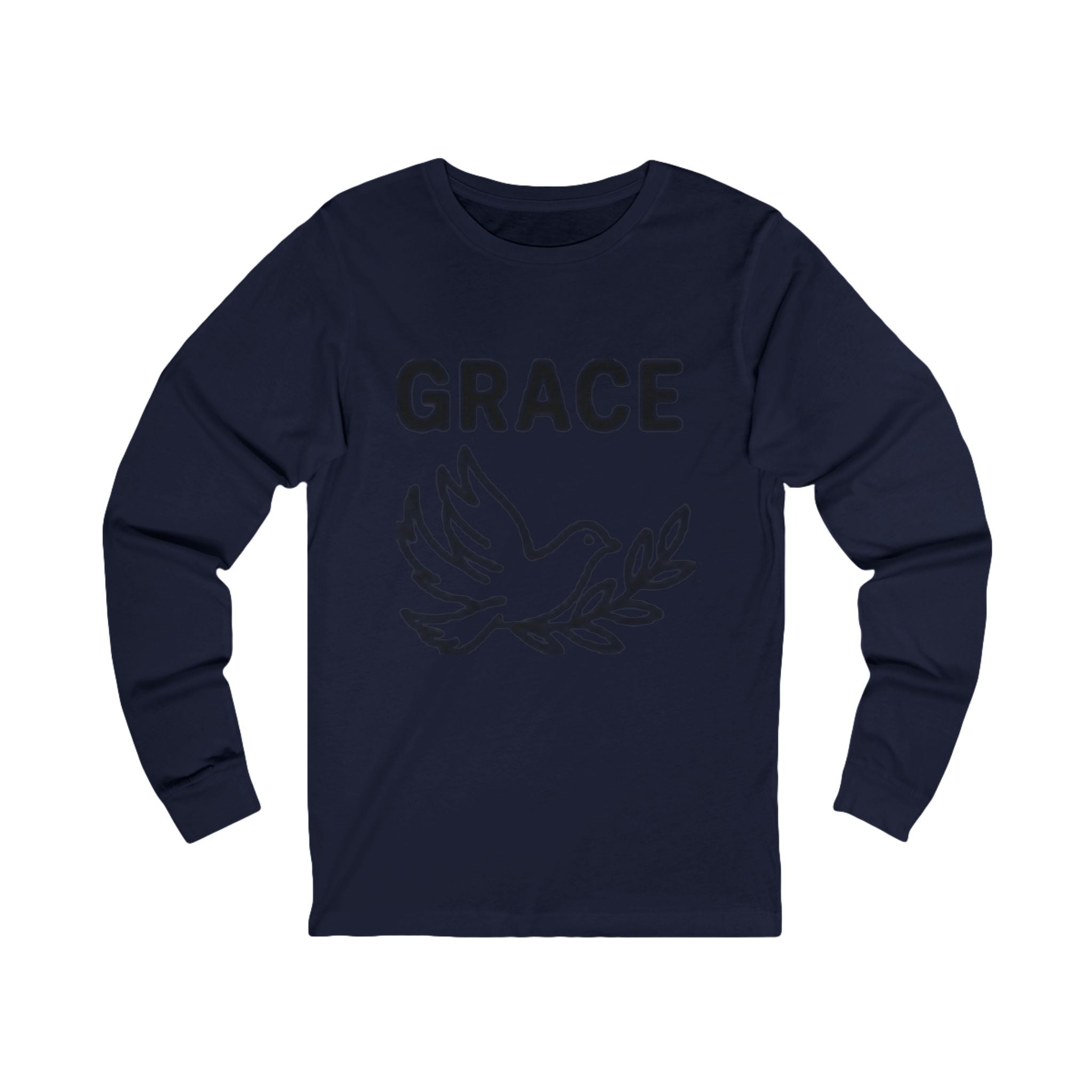 Grace Dove Long Sleeve Tee — Inspirational Christian Faith Shirt