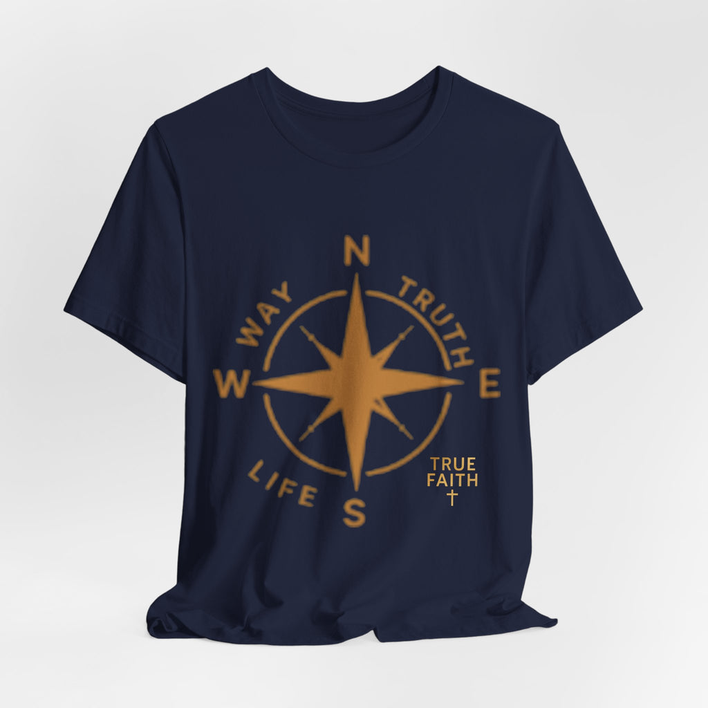 Compass of Faith T‑Shirt — "Way Truth Life" Christian Graphic Tee