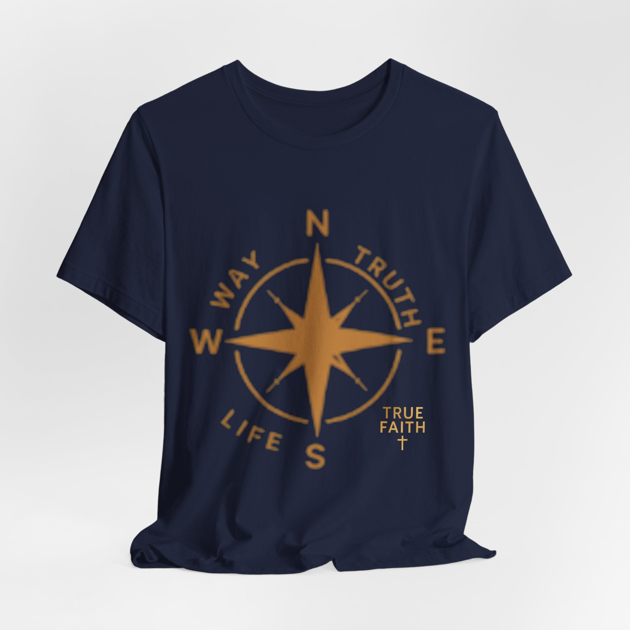Compass of Faith T‑Shirt — "Way Truth Life" Christian Graphic Tee