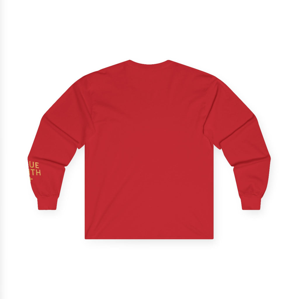 Compass Rose Long Sleeve Tee — "Way, Truth, Life" Inspirational Graphic