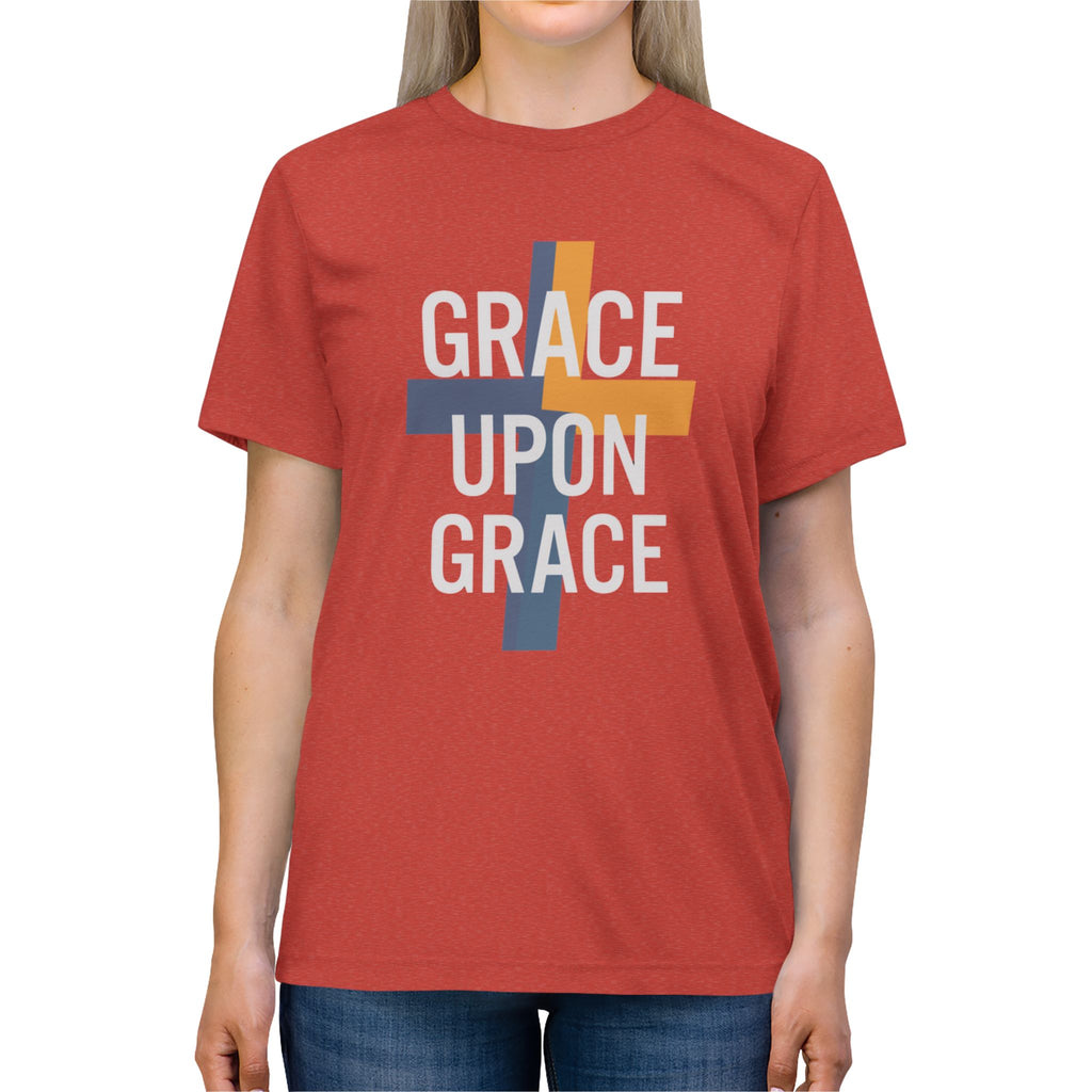 Grace Upon Grace Tee — Christian Cross Faith T-Shirt