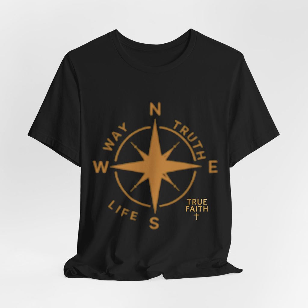 Compass of Faith T‑Shirt — "Way Truth Life" Christian Graphic Tee