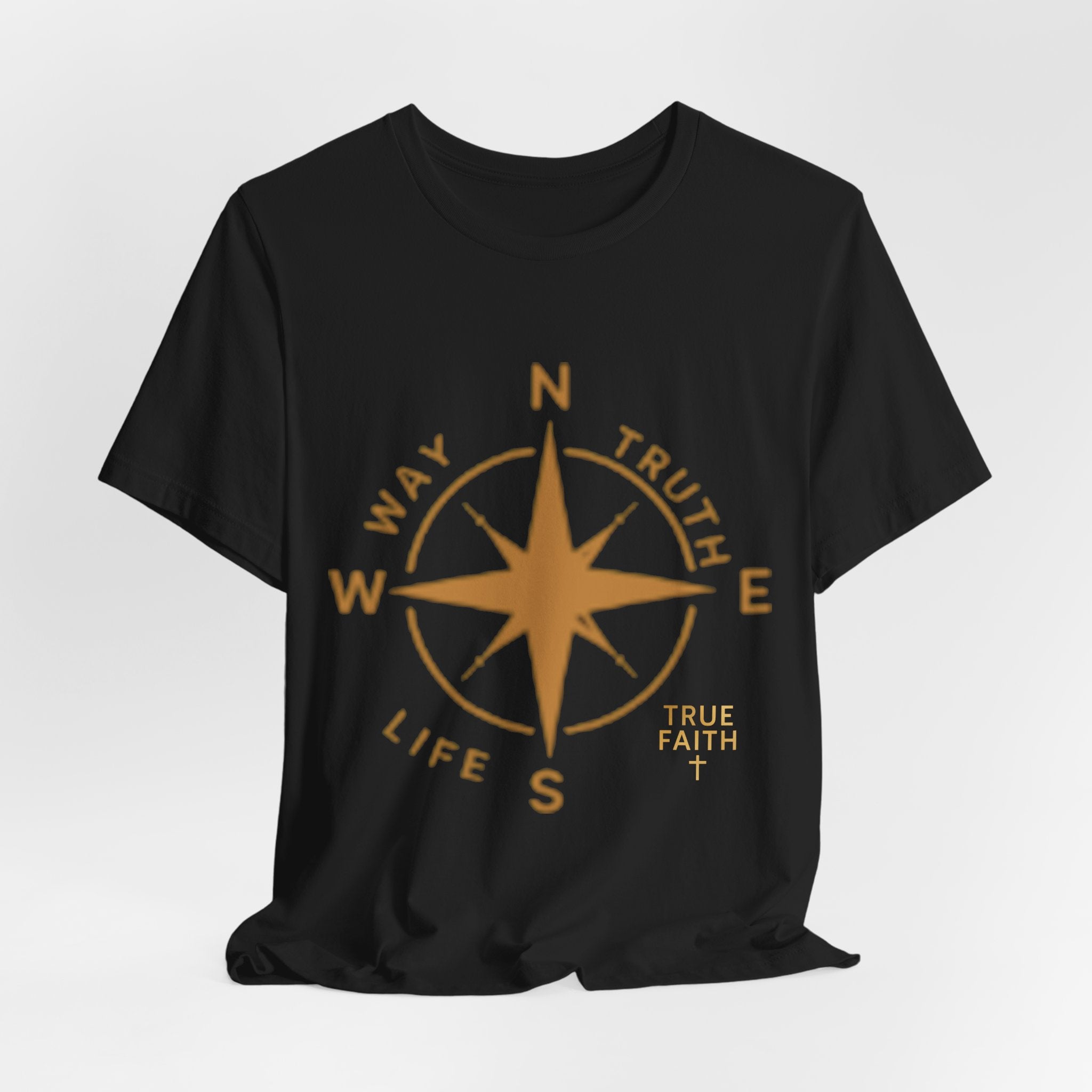 Compass of Faith T‑Shirt — "Way Truth Life" Christian Graphic Tee