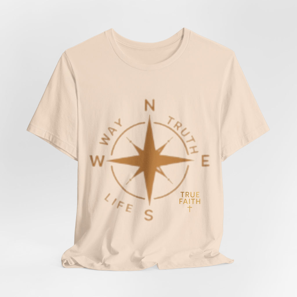 Compass of Faith T‑Shirt — "Way Truth Life" Christian Graphic Tee